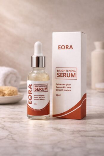 EORA Brightening Serum 30ml enhances glow evens skin tone smooth texture Korean formula dropper bottle Pakistan